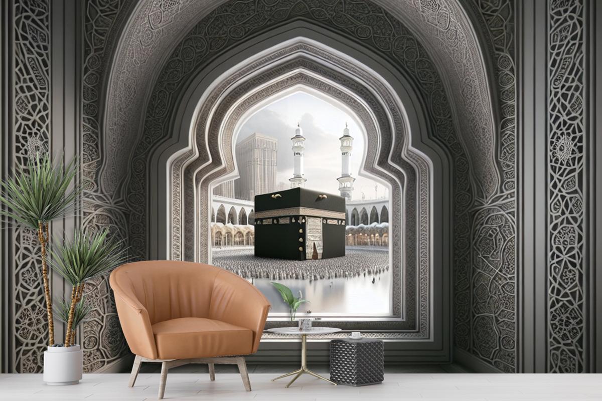 Çerçeve perspektif soyut renk kabe duvar kağıdı